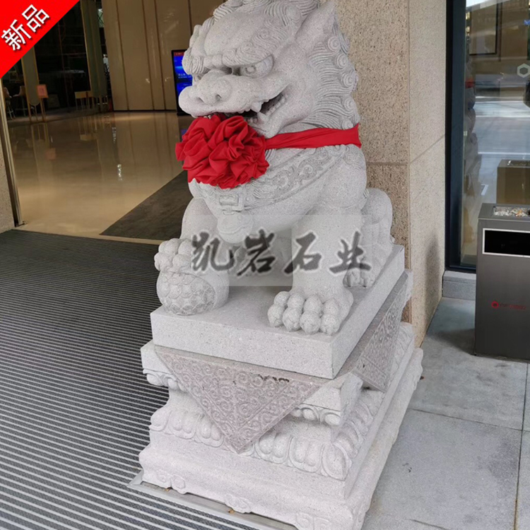惠安石雕獅子加工廠 精雕網球獅北京獅 戶外門口動物擺件